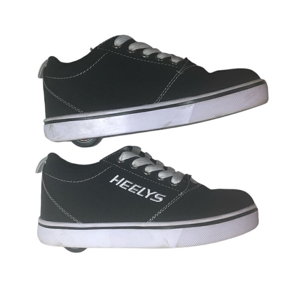 HEELYS Pro 20 Sneakers Youth Size 2 Black Wheels Rollerblading Shoes*Like New